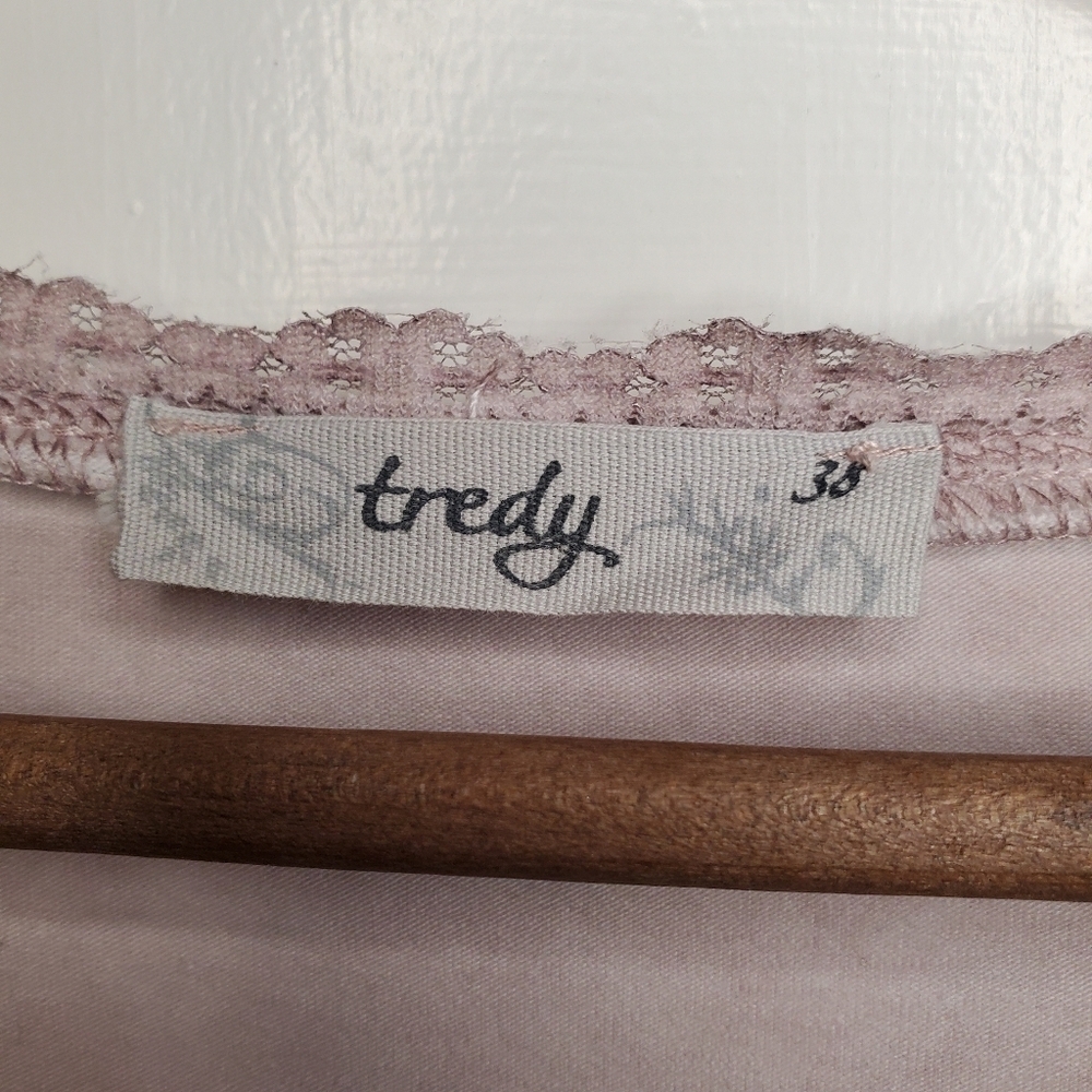 Tredy Lace Trimmed Tunic – European Size 38 – Powder Pink - Picture 6 of 6